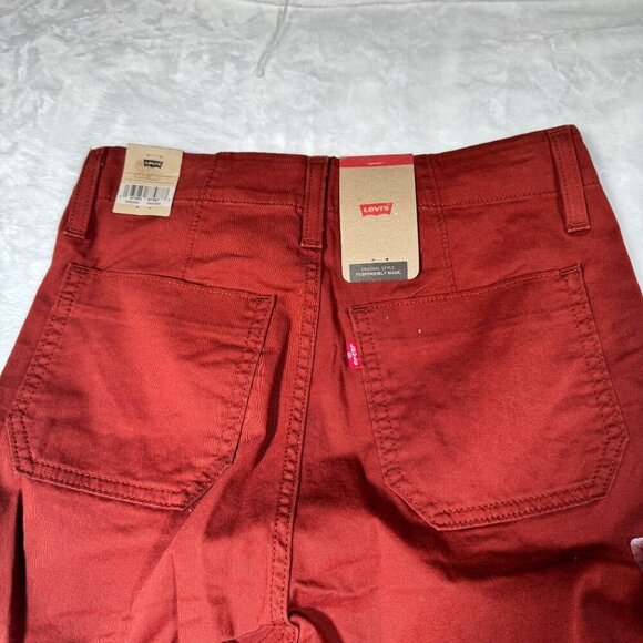 Women's Levi's Surplus Straight Jeans, Size: W26/L27(US 2) Burnt Henna Twill - Picture 3 of 9